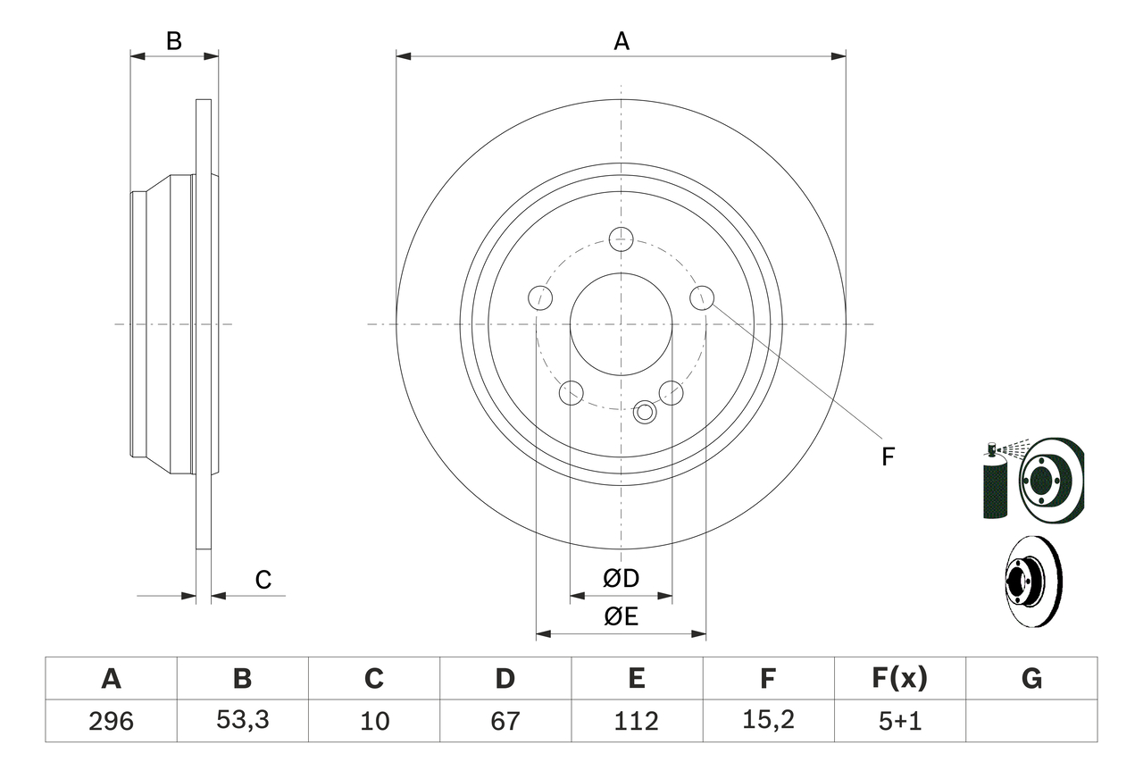 Brake Disc - 0 986 479 138 BOSCH