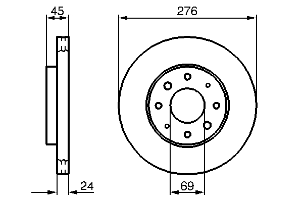 Brake Disc - 0 986 479 140 BOSCH