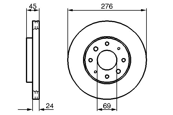 Brake Disc - 0 986 479 140 BOSCH