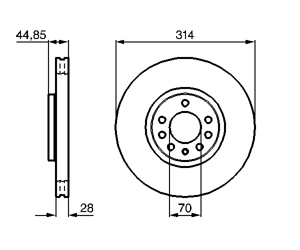 Brake Disc - 0 986 479 143 BOSCH
