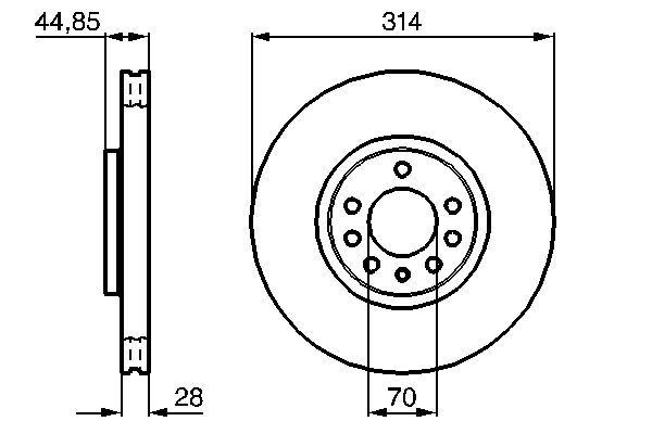 Brake Disc - 0 986 479 143 BOSCH