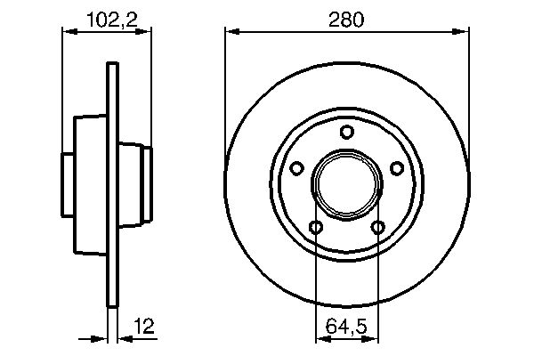 Brake Disc - 0 986 479 144 BOSCH