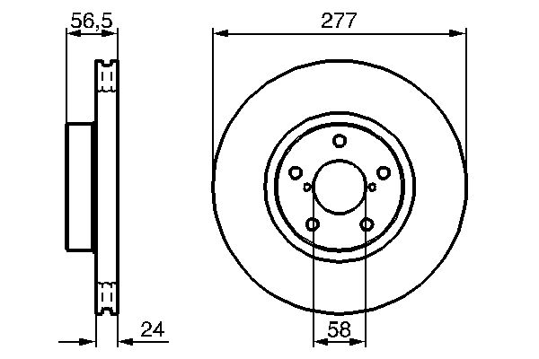 Brake Disc - 0 986 479 147 BOSCH