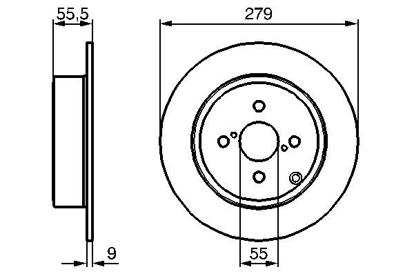 Brake Disc - 0 986 479 149 BOSCH
