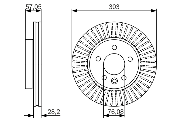 Brake Disc - 0 986 479 154 BOSCH