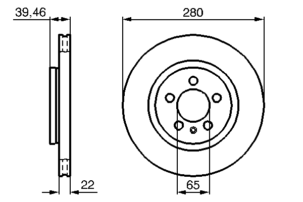 Brake Disc - 0 986 479 156 BOSCH