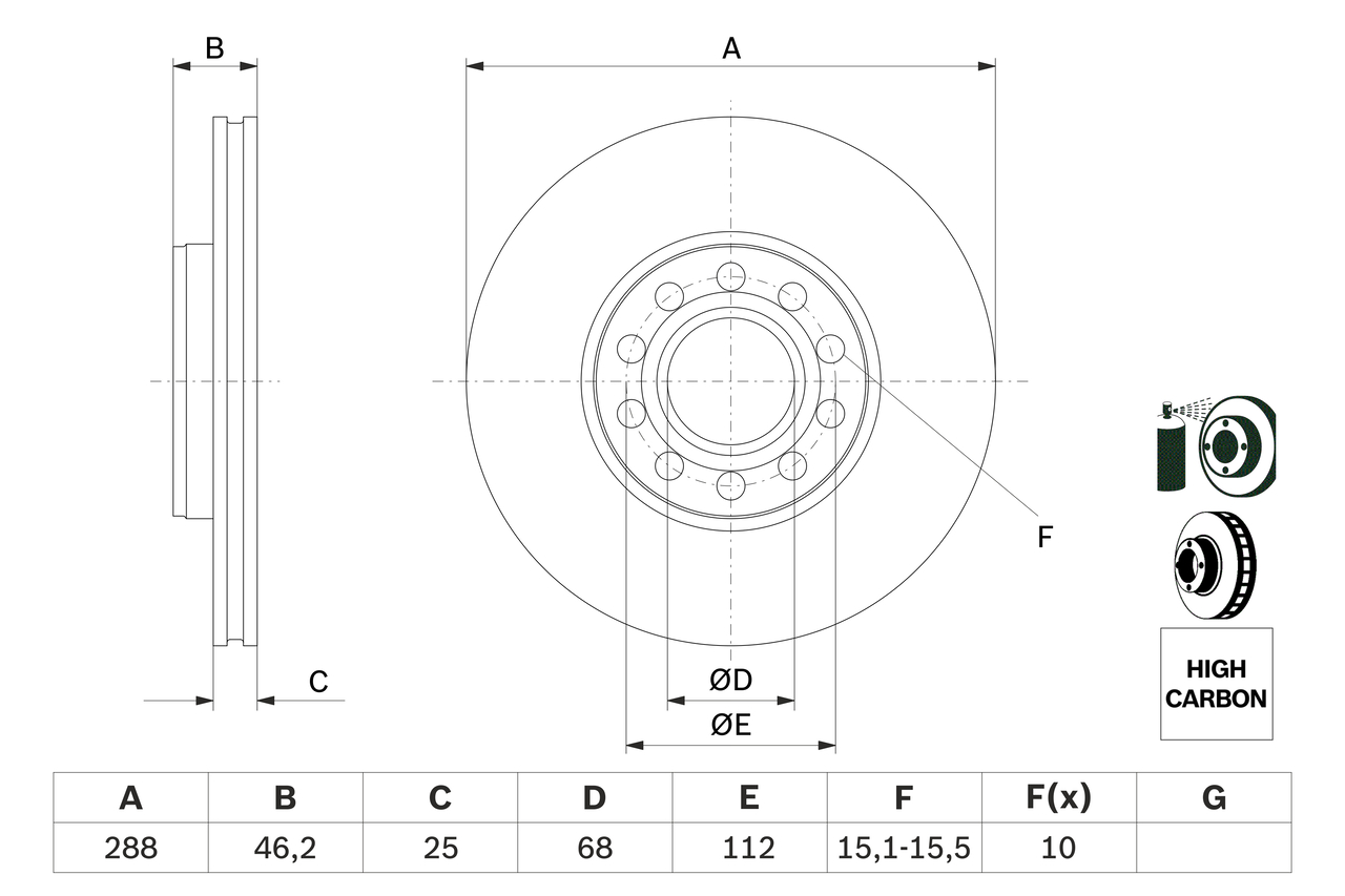 Brake Disc - 0 986 479 157 BOSCH