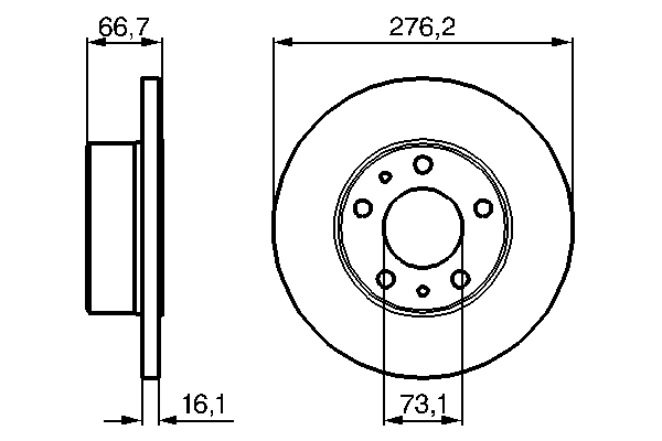 Brake Disc - 0 986 479 161 BOSCH