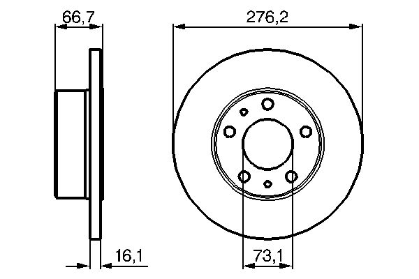 Brake Disc - 0 986 479 161 BOSCH