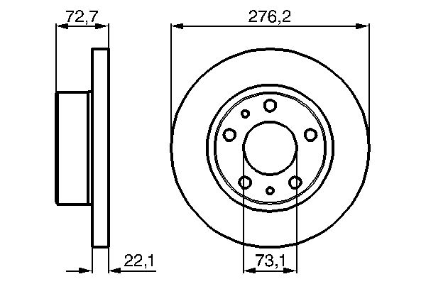 Brake Disc - 0 986 479 162 BOSCH