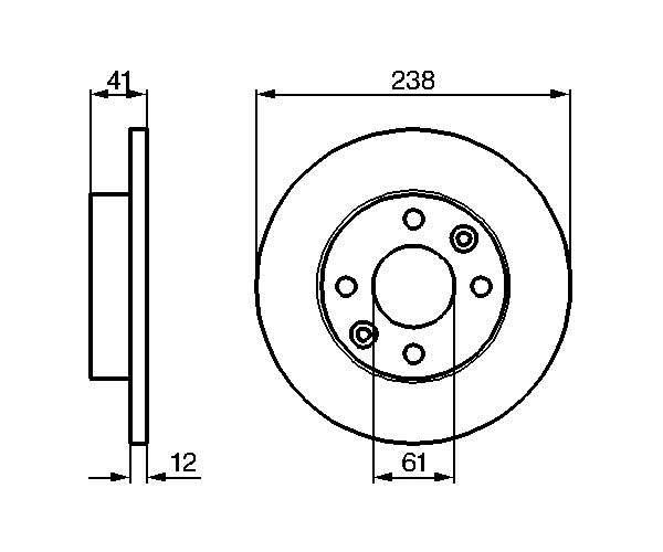 Brake Disc - 0 986 479 165 BOSCH