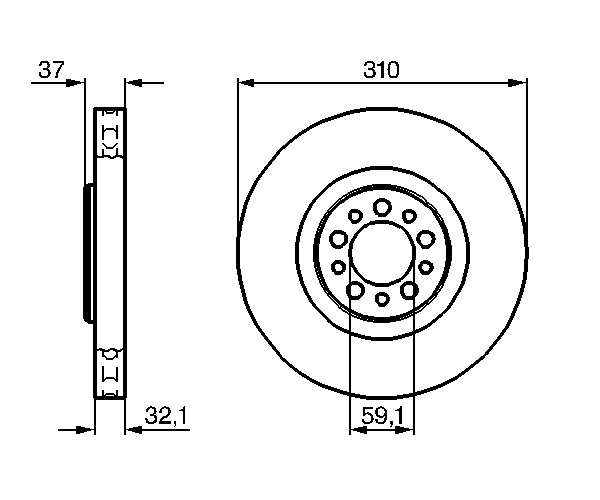 Brake Disc - 0 986 479 168 BOSCH