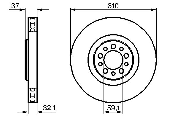 Brake Disc - 0 986 479 168 BOSCH