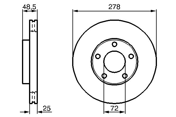 Brake Disc - 0 986 479 179 BOSCH