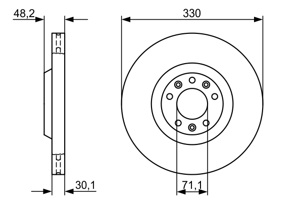 Brake Disc - 0 986 479 192 BOSCH
