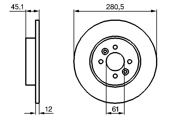 Brake Disc - 0 986 479 195 BOSCH