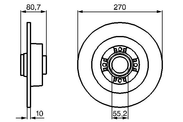 Brake Disc - 0 986 479 196 BOSCH