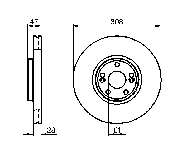 Brake Disc - 0 986 479 198 BOSCH