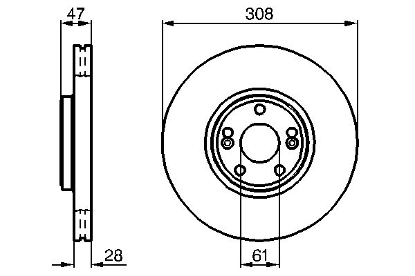 Brake Disc - 0 986 479 198 BOSCH