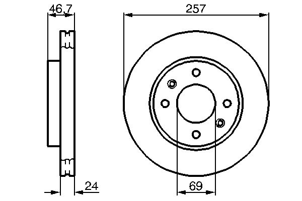 Brake Disc - 0 986 479 207 BOSCH