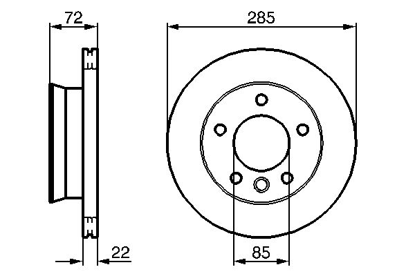 Brake Disc - 0 986 479 212 BOSCH
