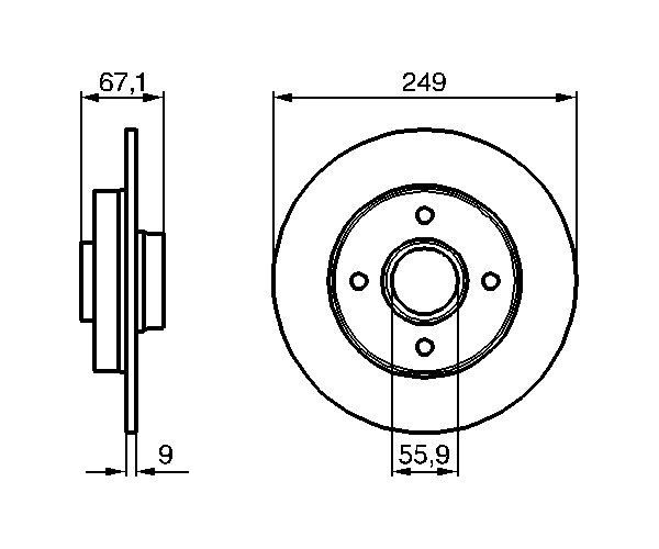 Brake Disc - 0 986 479 219 BOSCH