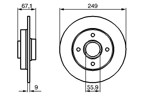 Brake Disc - 0 986 479 219 BOSCH