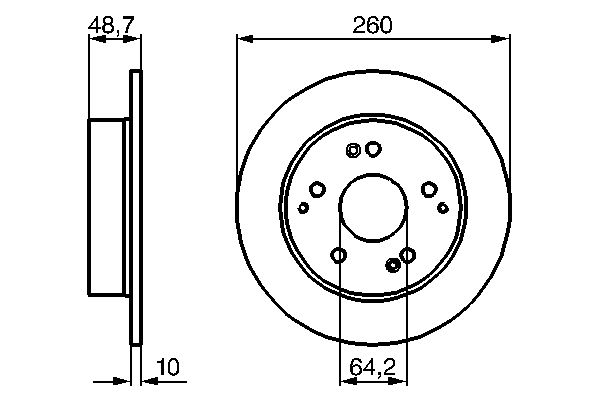 Brake Disc - 0 986 479 225 BOSCH
