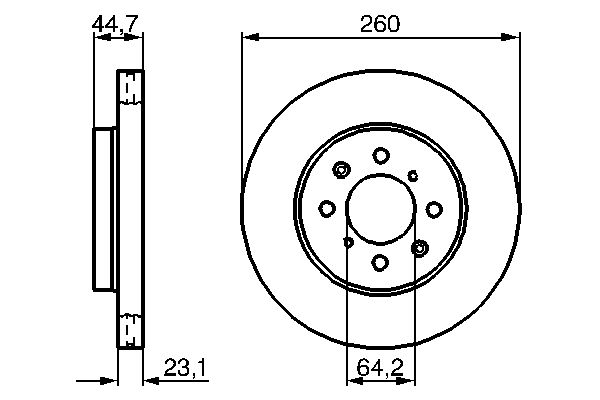 Brake Disc - 0 986 479 226 BOSCH