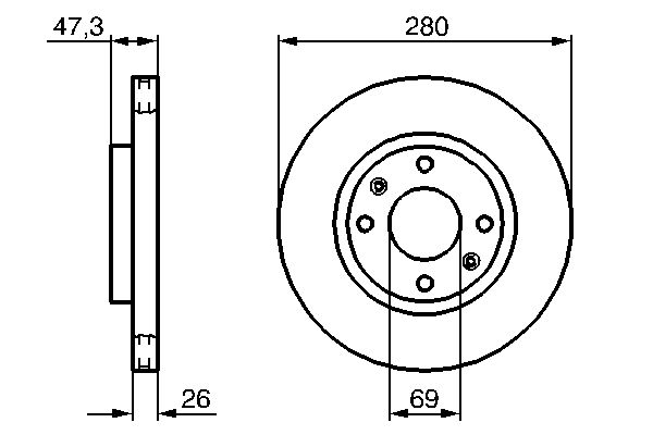 Brake Disc - 0 986 479 229 BOSCH