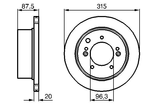 Brake Disc - 0 986 479 232 BOSCH