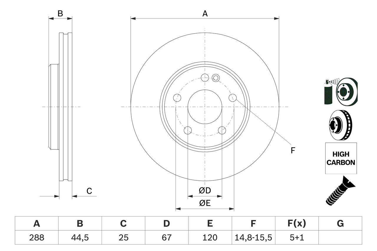 Brake Disc - 0 986 479 234 BOSCH