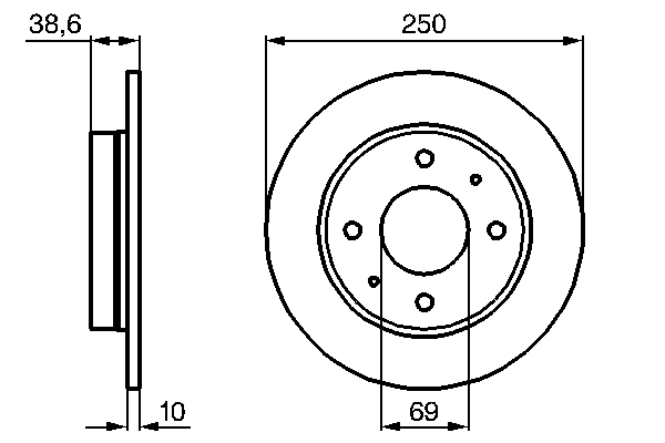 Brake Disc - 0 986 479 236 BOSCH