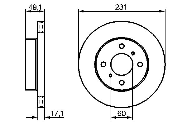 Brake Disc - 0 986 479 241 BOSCH