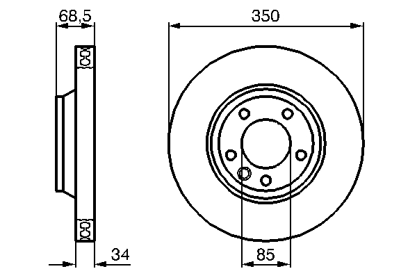 Brake Disc - 0 986 479 249 BOSCH