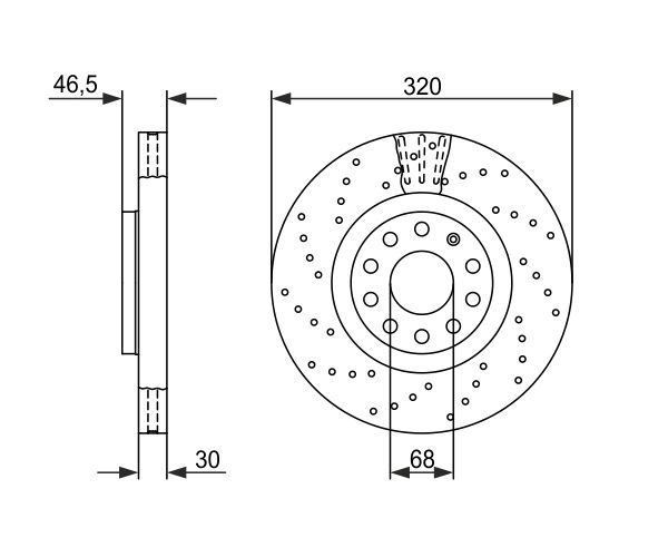 Brake Disc - 0 986 479 258 BOSCH