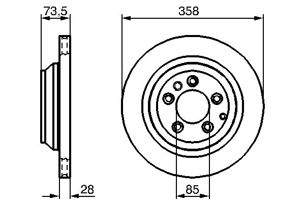 Brake Disc - 0 986 479 259 BOSCH