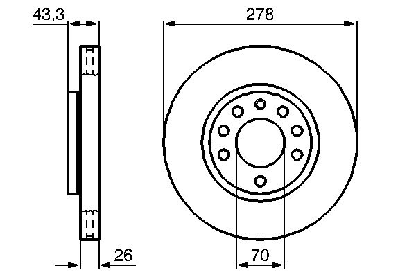 Brake Disc - 0 986 479 262 BOSCH