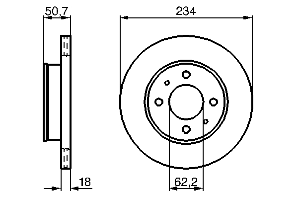 Brake Disc - 0 986 479 264 BOSCH