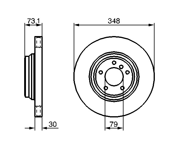Brake Disc - 0 986 479 265 BOSCH