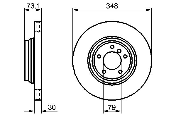 Brake Disc - 0 986 479 265 BOSCH
