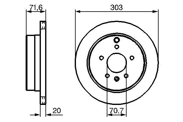 Brake Disc - 0 986 479 268 BOSCH