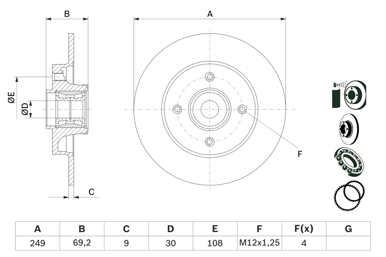 Bremsscheibe - 0 986 479 275 BOSCH