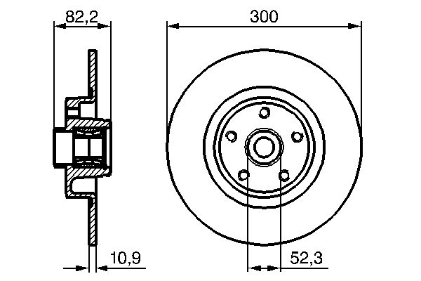 Brake Disc - 0 986 479 280 BOSCH
