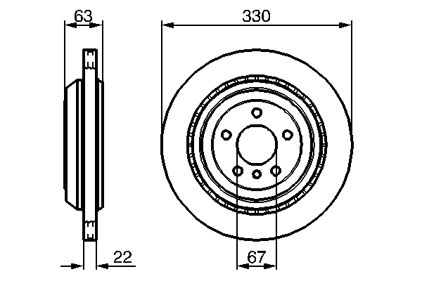 Brake Disc - 0 986 479 285 BOSCH