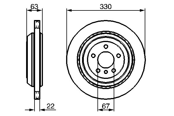 Brake Disc - 0 986 479 285 BOSCH