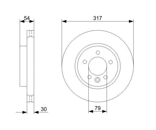 Brake Disc - 0 986 479 287 BOSCH