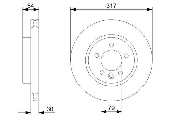 Brake Disc - 0 986 479 287 BOSCH