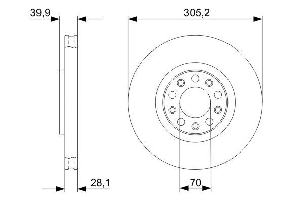 Brake Disc - 0 986 479 291 BOSCH