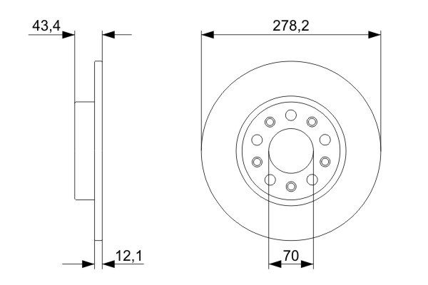 Brake Disc - 0 986 479 292 BOSCH